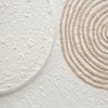 Eurofirany Abstraktaus boho stiliaus sienos meno kūrinys, baltas ir bėžinis minimalistinis gamtos įkvėptas dizainas, 40x60 cm įrėmintas dekoratyvinis paveikslas svetainei miegamajam, modernus interjero akcentas