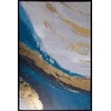 Eurofirany Abstraktaus meno sienų paveikslas, pilkos ir mėlynos spalvų gama, modernus dekoratyvinis paveikslas, 60x90 cm įrėminta drobė, minimalistinis interjero dekoras, stilinga namų puošmena