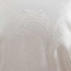 Satininis siuvinėtas patalynės komplektas, 220x200 cm baltas antklodės užvalkalas su pagalvių užvalkalais, prabangus medvilnės satino pynimas, 5 dalių patalynė, miegamojo tekstilė