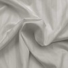 Bambuko ir medvilnės satino patalynės komplektas, 220x200 cm, pilkas juostuotas raštas, OEKO-TEX sertifikatas, 7 dalių rinkinys, prabangi miegamojo tekstilė