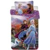 Patalynė bawełniana 100x135 Frozen 2 Kraina Lodu 8148 Anna Elsa Olaf na wietrze do łóżeczka dzięcięca poszewka 40x60