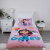 Patalynė bawełniana 100x135 Koci domek Gabi rožinė poszewka 40x60 Gabby`s Dollhouse JF24