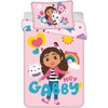 Patalynė bawełniana 100x135 Koci domek Gabi rožinė poszewka 40x60 Gabby`s Dollhouse JF24