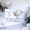 Patalynė bawełniana 100x135 kotek Marie Cat Bow balta pilka poszewka 40x60 JF24