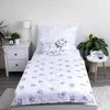 Patalynė bawełniana 100x135 kotek Marie Cat Bow balta pilka poszewka 40x60 JF24