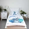 Patalynė bawełniana 100x135 Lilo i Stitch tęczowe dziecko balta mėlyna poszewka 40x60 JF24