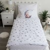 Patalynė bawełniana 100x135 Meškiukas baloniki gwiazki 7547 balta pilka księżyc chmurki Teddy Bear dziecięca do łóżeczka poszewka 40x60