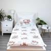 Patalynė bawełniana 100x135 Meškiukas księżyc balta pilka poszewka 40x60 JF24