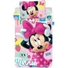 Patalynė bawełniana 100x135 Myszka Mini Minnie Mouse rožinė 9429 poszewka 40x60 JF24