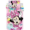 Patalynė bawełniana 100x135 Myszka Mini Minnie rožinė kolorowa 9695 do łóżeczka dzięcięca poszewka 40x60
