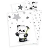 MCU Patalynė bawełniana 100x135 Panda gwiazdki białą pilka do łóżeczka 2023