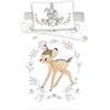 Patalynė bawełniana 140x200 Bambi sarenka jelonek wieniec balta 2794 dziecięca poszewka 70x90