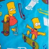 Patalynė bawełniana 140x200 Bart skater Simpson 2635 Riedlentė poszewka 70x90 mėlyna pasy dziecięca