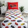 Patalynė bawełniana 140x200 Cars Auta 8353 I am speed Zygzak McQueen poszewka 70x90 raudona dziecięca