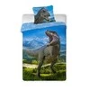 MCU Patalynė bawełniana 140x200 Dinozaur t rex 001 mėlyna poszewka 70x90