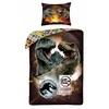 MCU Patalynė bawełniana 140x200 Dinozaury Jurassic World ruda poszewka 70x90 Kids 12 Halantex
