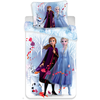 Patalynė bawełniana 140x200 Frozen Kraina Lodu Anna Elsa Olaf bałwanek liście las 4911 poszewka 70x90