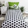 Patalynė bawełniana 140x200 Futbolo kamuolys boisko Football žalia ball 4317 młodzieżowa piłkarska kibica