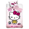 Patalynė bawełniana 140x200 HELLO KITTY rožinė poszewka 70x90 C24