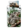 Patalynė bawełniana 140x200 Koala Misie liście palmy 8469 poszewka 70x90 žalia smėlio sp.
