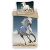 Patalynė bawełniana 140x200 Koń balta w galopie konik 4134 poszewka 70x90 horse