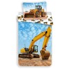 Patalynė bawełniana 140x200 Koparka koparki budowa excavator 4683 poszewka 70x90