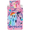 Patalynė bawełniana 140x200 Kucyki Pony My Little rózowa 7079 poszewka 70x90 dziecięca besties