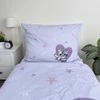 Patalynė bawełniana 140x200 Lilo i Stitch Heart šviesiai violetinė poszewka 70x90 JF 24