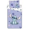 Patalynė bawełniana 140x200 Lilo i Stitch violetinė poszewka 70x90 JF 02