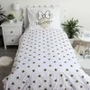 Patalynė bawełniana 140x200 Minnie Gold Mini Myszka 8339 kokardy poszewka 70x90 balta smėlio sp.