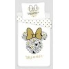Patalynė bawełniana 140x200 Minnie Gold Mini Myszka 8339 kokardy poszewka 70x90 balta smėlio sp.