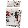 Patalynė bawełniana 140x200 Myszka Miki Mickey Mouse biala juoda raudona C24