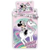 Patalynė bawełniana 140x200 Myszka Mini Vienaragis 2405 Minnie Mouse rožinė poszewka 70x90