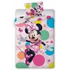 Patalynė bawełniana 140x200 Myszka Mini Minnie Mouse motylki kolorowe kółka 6769