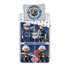 Patalynė bawełniana 140x200 Playmobil PM021 tamsiai mėlyna pilka poszewka 70x80 August 23