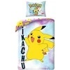Patalynė bawełniana 140x200 Pokemon mėlyna geltona poszewka 70x90 Kids 12 Halantex