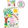 Patalynė bawełniana 140x200 Świnka Peppa pistacjowa PE-3241BL poszewka 70x90 + maišelis bawełniany Halantex