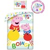 Patalynė bawełniana 140x200 Świnka Peppa kolorowa PE-3265BL poszewka 70x90 + maišelis bawełniany Halantex