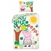 Patalynė bawełniana 140x200 Świnka Peppa pistacjowa PE-3241BL poszewka 70x90 + maišelis bawełniany Halantex