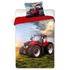 MCU Patalynė bawełniana 140x200 Traktor 2471 raudona pole wieś Turbo poszewka 70x90