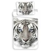 Patalynė bawełniana 140x200 Tygrys balta 8088 Tiger baltas poszewka 70x90
