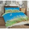 Multitex Patalynė bawełniana 160x200 Plaża mewy trawa mėlyna žalia Universal Matex