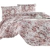 Medvilninės patalynės komplektas 200x220 cm, rožinė ir ruda, minkšta 100% medvilnė, antklodės užvalkalas su pagalvėmis, užtrauktukas, lengva priežiūra, dovanų idėja, miegamojo tekstilė