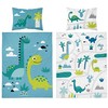 Detexpol VAIKŲ PATALYS 90X120 DINOZAURAI MĖLYNAI ŽALIA LOVIČIUI