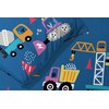 MCU Patalynė vaikiškas 100x135 Transporto priemonės mėlyna 023 Mielas medvilninis pagalvės užvalkalas 40x60