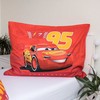 Patalynė dziecięca 140x200 Cars Auta 9497 Zygzak McQueen raudona poszewka 70x90