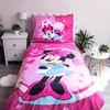 Patalynė dziecięca 140x200 Myszka Mini Minnie Mouse 9503 rožinė amarantowa w groszki poszewka 70x90