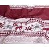 Multitex Patalynė flanelowa 160x200 F-89 raudona balta renifery świąteczna Matex