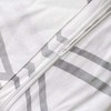Medvilnės džersio patalynės komplektas, geometrinis baltas ir pilkas raštas, 160x200 cm antklodės užvalkalas su pagalvėmis, Oeko-Tex sertifikatas, minkšta patalynė miegamajam