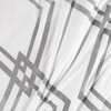 Medvilnės džersio patalynės komplektas, geometrinis baltas ir pilkas raštas, 160x200 cm antklodės užvalkalas su pagalvėmis, Oeko-Tex sertifikatas, minkšta patalynė miegamajam